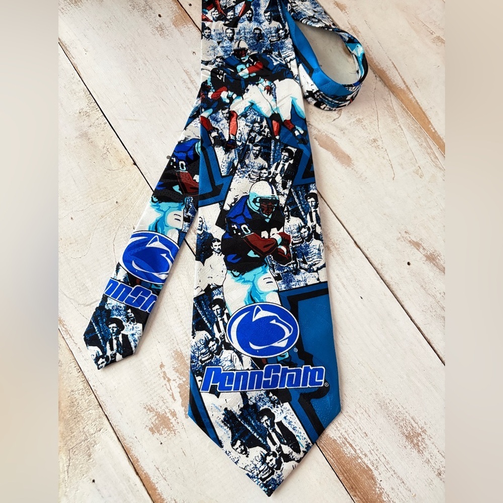 WE R TIES Penn State vintage silk neck tie dead stock football Limited Edition